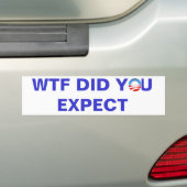 WTF HAD JE VERWACHT BUMPERSTICKER (Op auto)