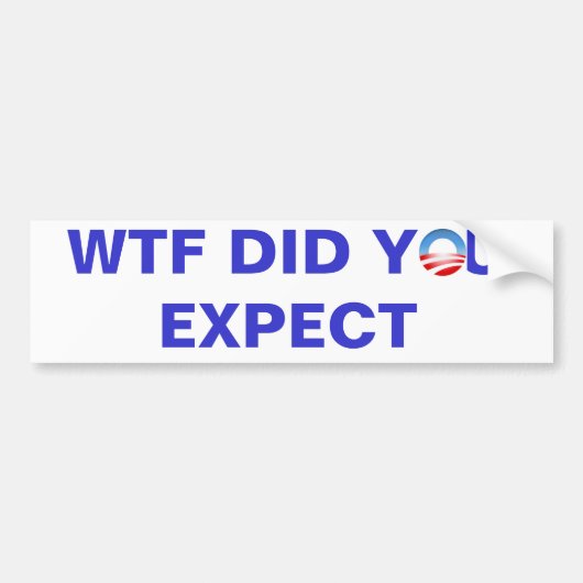 WTF HAD JE VERWACHT BUMPERSTICKER (Voorkant)
