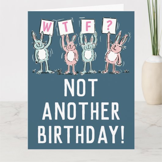 WTF? Happy Birthday-kaart Kaart (Voorkant)