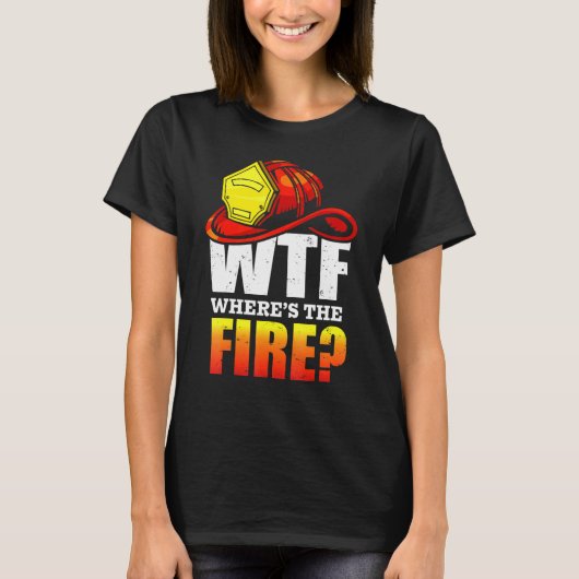 Wtf het T-shirt van de brandweerman (Voorkant)