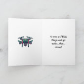 WTF is aan de gang? Grappige drone vriendschap Kaart (Binnen)