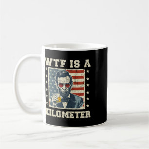 Wtf Is Een Kilometer Abe Lincoln 4 Juli Grappig Pa Koffiemok