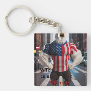 WTF is een kilometer Sleutelhanger