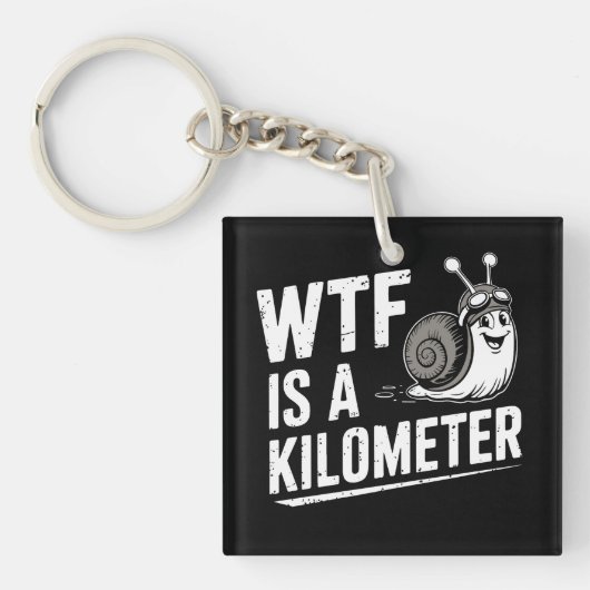 WTF is een kilometer Sleutelhanger (voorkant)