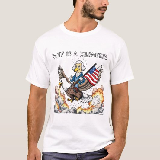 WTF is een kilometer uitgelegd T-shirt (Voorkant)
