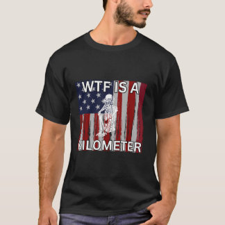 WTF is een kilometerskelet grappig 4 juli Amer T-shirt