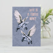 WTF is een Turtle Dove Funny Christmas Holiday Kaa Feestdagenkaart (Staand voorkant)