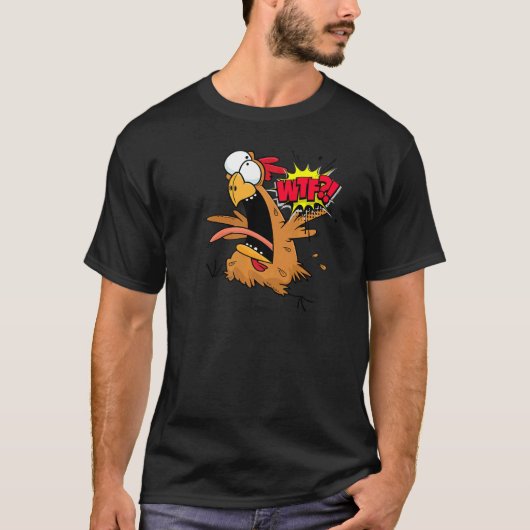 Wtf Kip Rent Uit Grafisch T-shirt (Voorkant)