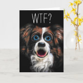 WTF? Late Verjaardag met de Grappige Hond van Kaart (Gele Bloem)