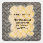 WTF Leuke Feiten Vierkante Sticker (Voorkant)