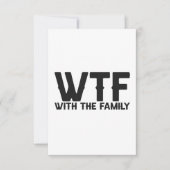 WTf met de familie Funny Summer Vakantie overeenko Bedankkaart (Voorkant)