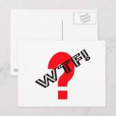 WTF met vraagteken Briefkaart (Voorkant / Achterkant)