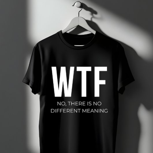 WTF minimalistisch typografisch ontwerp T-shirt