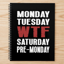 WTF ongedateerde maandelijkse weekplanner
