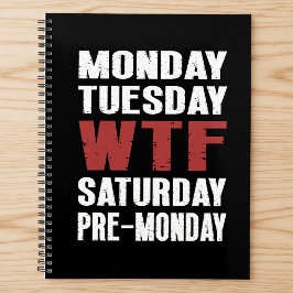 WTF ongedateerde maandelijkse weekplanner Planner