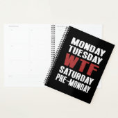 WTF ongedateerde maandelijkse weekplanner Planner (Display)