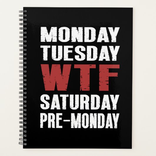 WTF ongedateerde maandelijkse weekplanner Planner (Voorkant)