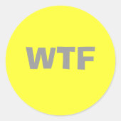 WTF RONDE STICKER (Voorkant)