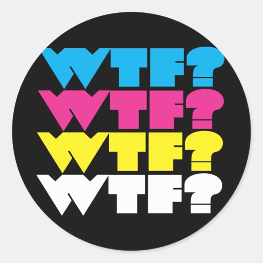 wtf? ronde sticker (Voorkant)