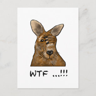 WTF Skippy! Grappige kangoeroecadeaus en accessoir Briefkaart