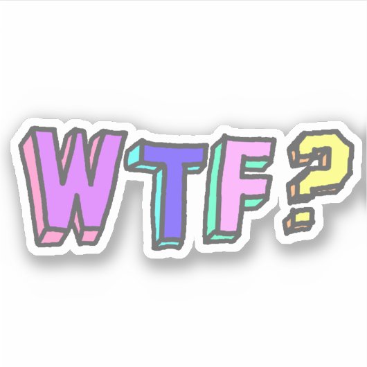 WTF? STICKER (Voorkant)