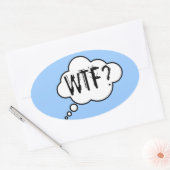 "WTF"-Stickers Ovale Sticker (Envelop)