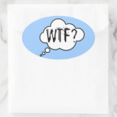 "WTF"-Stickers Ovale Sticker (Tas)