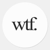 WTF-Stickers Ronde Sticker (Voorkant)
