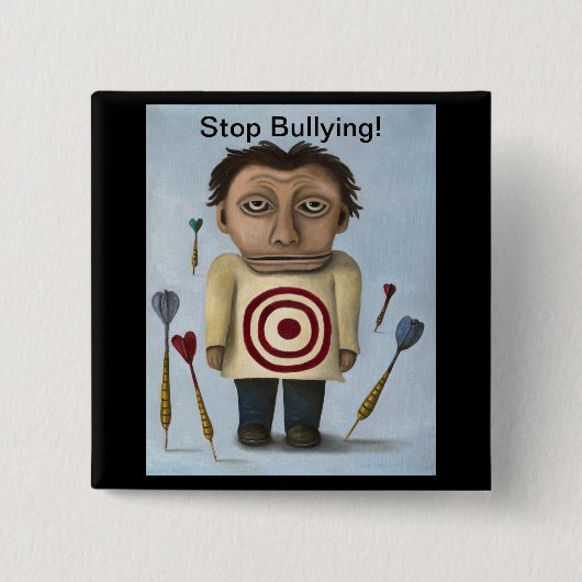 WTF?! Stop met pesten! Vierkante Button 5,1 Cm (Voorkant)