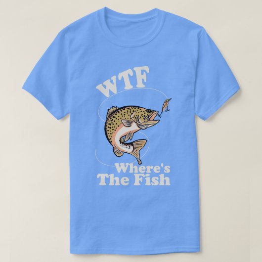 WTF terwijl de visgrappige Vist T-shirt (Design voorkant)