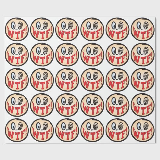 WTF Text Head Cadeaupapier (Vlak)