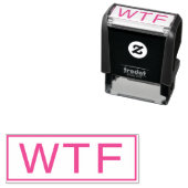 WTF Unprofessional Sarcasm Humor Funny Joke Zelfinktende Stempel (In situ)