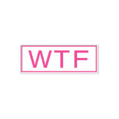 WTF Unprofessional Sarcasm Humor Funny Joke Zelfinktende Stempel (Design)