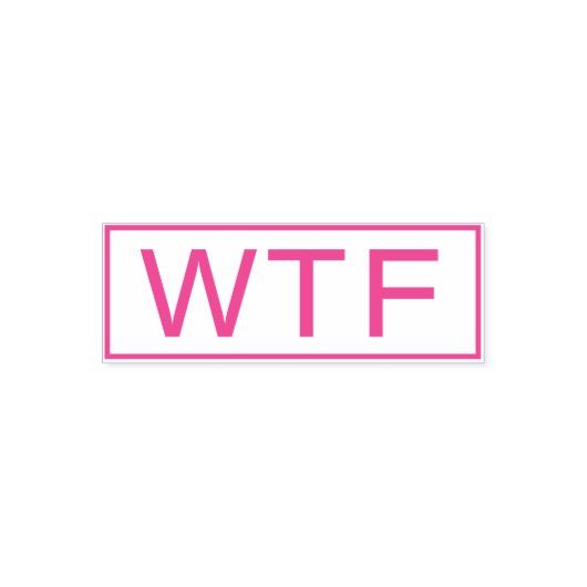 WTF Unprofessional Sarcasm Humor Funny Joke Zelfinktende Stempel (Design)