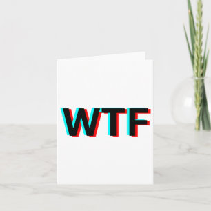 WTF – Vet recht naar de punt Sticker Kaart