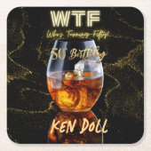 WTF Vijftig Mannen Kartonnen Onderzetters (Voorkant)