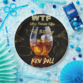 WTF Vijftig Mannen Papieren Bordje (Feest)