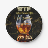 WTF Vijftig Mannen Papieren Bordje (Voorkant)