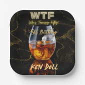 WTF Vijftig Mannen Papieren Bordje (Voorkant)