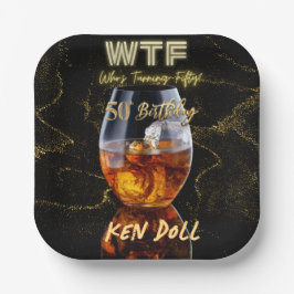 WTF Vijftig Mannen Papieren Bordje