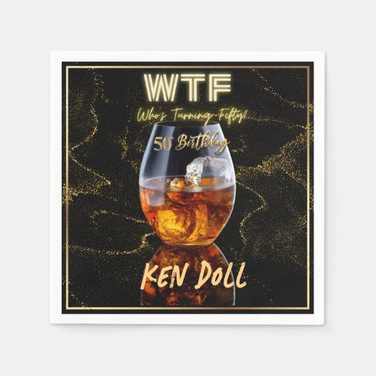 WTF Vijftig Mannen Servet (Voorkant)