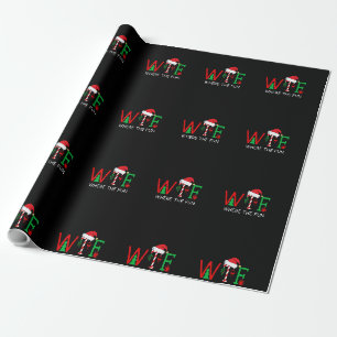 WTF waar de grappige kerst van de Mannen vrouw is Cadeaupapier