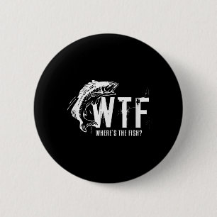Wtf waar de Mannen vis Vist Ronde Button 5,7 Cm