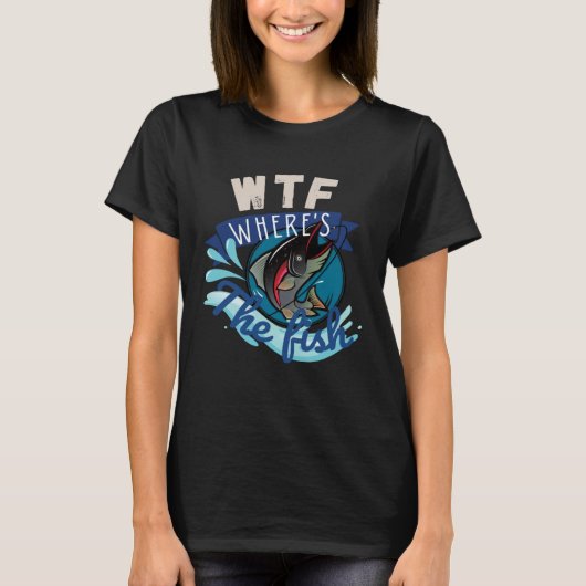 WTF waar de vis retro Vist T-shirt (Voorkant)