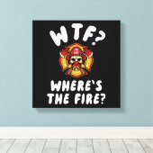 WTF Waar is de brandweerman? Canvas Afdruk (Insitu (Houten vloer))