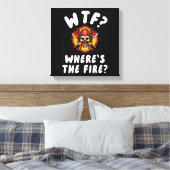WTF Waar is de brandweerman? Canvas Afdruk (Insitu (Slaapkamer))
