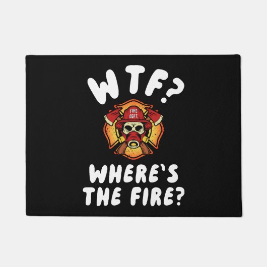WTF Waar is de brandweerman? Deurmat (Voorkant)