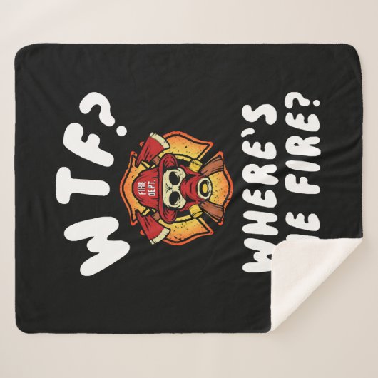 WTF Waar is de brandweerman? Sherpa Deken (Voorkant (horizontaal))