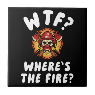 WTF Waar is de brandweerman? Tegeltje