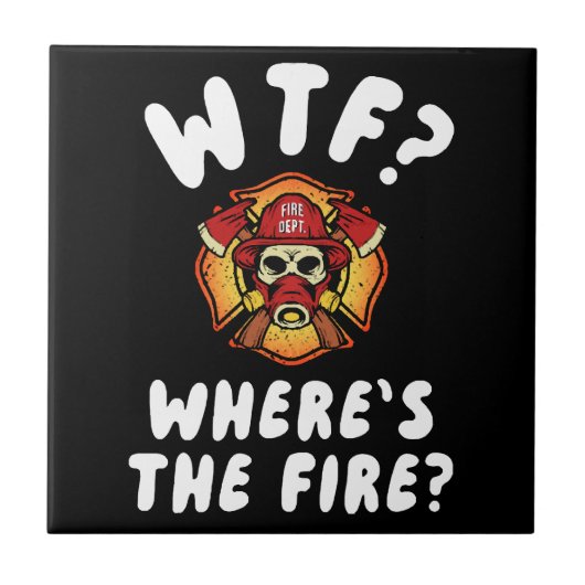 WTF Waar is de brandweerman? Tegeltje (Voorkant)
